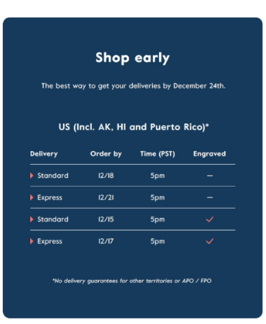 shop early