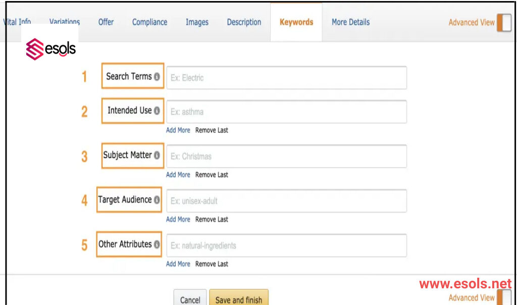 How to add Multiple keywords in Amazon listing